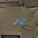 SONGMICS Trash Can, 13 Gallon (50 L) Slim Garbage Can for Kitchen, with Soft-Close Lid, Pedal, Removable Inner Bucket, Stainless Steel, 15 Trash Bags, Space-Saving, Midnight Blue ULTB350QZ01