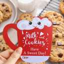 5 x Valentines Day Cards for Kids School, Funny Cookies Milk Gift Tags Party Favors Decoration, Valentine Exchange Card, Birthday, Graduation, Easter Treats Decor, Cute Classroom Gifts Decor