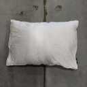 Hotel Grand Goose Feather Down Fiber Pillows Queen Size Set of 2, 100% Cotton Cover, Medium Firm, Hotel Collection 2Inch Gusseted Bed Pillows for Back, Stomach or Side Sleepers, 18"x26", White