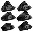Clipper Guards Set 10 12 14 16 18 20 Compatible with Wahl Clippers, 6pcs Extra Long Clipper Guides Replacement - 2.5", 2.25", 2", 1.75", 1.5", 1.25" Hair Guard Clipper, Black Clipper Guards for Wahl