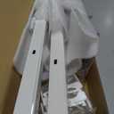 Smooth Ceiling Curtain Track with Roller Hooks, White, 3ft-6ft