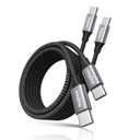 Long USB C to USB C Cable 12 FT, 2-Pack 60W PD Type C to C Cord Fast Charging Braided for iPhone 17 16 15 Pro Max, for MacBook/iPad, for Samsung Galaxy S25 S24 S23 S22 S21 S20 Ultra