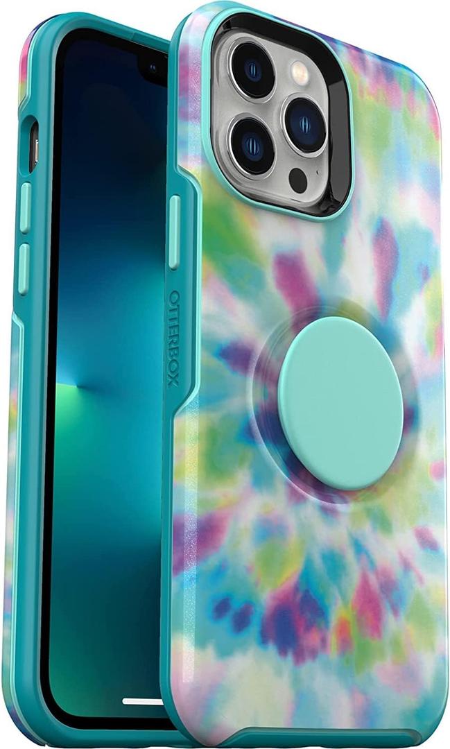OtterBox iPhone 13 Pro Max & iPhone 12 Pro Max Otter + Pop Symmetry Series Case - Day Trip (Graphic), Integrated PopSockets PopGrip, Slim, Pocket-Friendly, Raised Edges Protect Camera & Screen