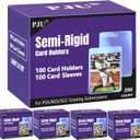 500ct Semi Rigid Card Holders & 500ct Card Sleeves for PSA, SGC, BGS, CSG Graded Card Submissions, Semi Rigid Card Sleeves, Baseball Card Protectors, PSA Graded Card Sleeve for Trading Card