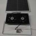 Solar 2 Fan Kit, 25W Waterproofed Solar Powered Fans for Outdoor Chicken Coop, Greenhouse & Shed Intake or Exhaust Air
