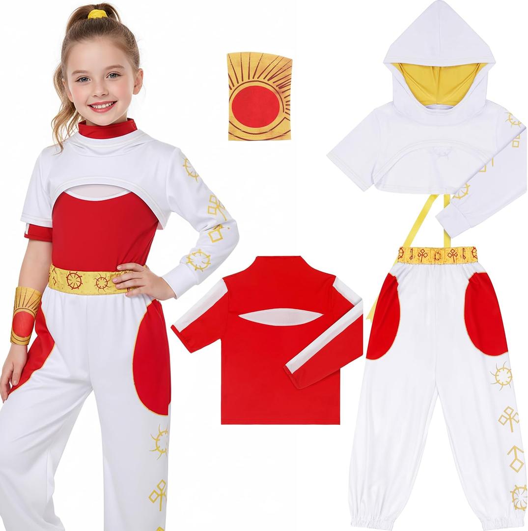 Zombies Costume for Girls Nova Costume,Cheerleader Dress for Character Halloween Cosplay (5-6 Years)