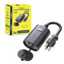 Minoston Z-Wave Plug 800 Outdoor Dimmer Zwave Dimmable Smart Plugs Outlet Switch, Z-Wave Hub Required, IP65 Weatherproof, Built-in Repeater, Work with SmartThings, Wink, Hubitat, Black (MP22ZD)