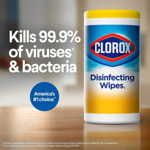 Clorox Disinfecting Wipes Pack - 5X Cleaning Power, Kills 99.9% of Bacteria - 15 Pack