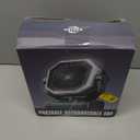 Orteen Camping Fan Rechargeable - 9-Inch Battery Powered Fan, 24000mAh(60Hrs) Battery Operated for Camping, Auto Oscillation Cordless, Tent Fan with Remote/Light, 4 Speeds, 4 Timing, Outdoor