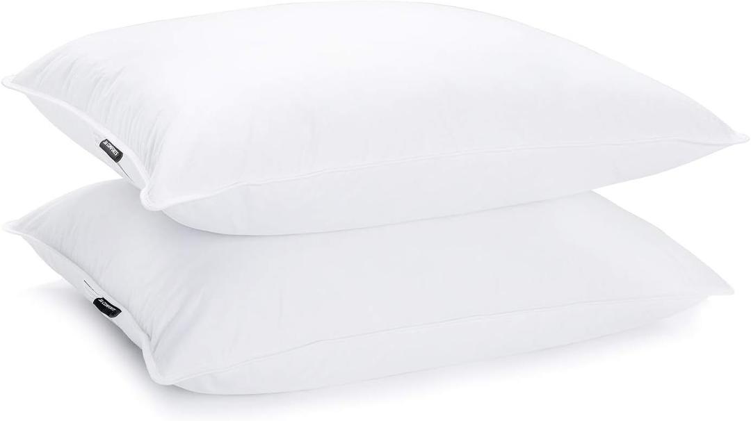 JA COMFORTS Duck Feather Down Bed Pillows for Sleeping(2 Packs)-King(20IN36IN),High Filling Weight,600 Thread Count,Double-Layer Downproof Fabric Design,10% Duck Down,Cotton Cover,White JA COMFORTS Duck Feather Down Bed Pillows for Sleeping(2 Packs)-King(20IN36IN),High Filling Weight,600 Thread Count,Double-Layer Downproof Fabric Design,10% Duck Down,Cotton Cover,White