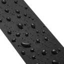 3x590 Inch Metallic Wallpaper Border Peel and Stick Black Metallic Wallpaper Border Self Adhesive Brushed Wall Trim Black Mirror Frame Sticker Stainless Mirror Frame for Bathroom Waterproof