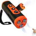 Dog Bark Deterrent Devices, Anti Barking Device for Dogs, 2025 Ultrasonic Upgraded 3 in 1 Dog Bark Deterrent, Sonic Trainer to Correct Dog's Bad Behavior for Outdoors Indoor Safely (Rechargeable) (Black And Orange)