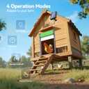 Automatic Chicken Coop Door Solar Powered, with Timer & Light Sensor, Anti-Pinch and Weather Proof, 4 Modes Aluminum Alloy Poultry Door for Chickens, Remote Control