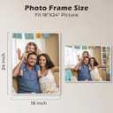 18x 24 inch Acrylic Picture Frame, Horizontal/Vertical Clear Photo Frame for Wall with Tape, No Drilling Floating Hanging Frameless Picture Frame, Wall Mount for Home, School, Office