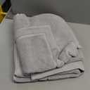 GLAMBURG Premium Cotton 20x32 inch 2-Pack Bath Mats - 100% Ringspun Cotton - Luxury Hotel & Spa Quality - 800 GSM - Durable Soft Highly Absorbent - Machine Washable - Light Grey
