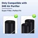 240 Replacement Filter Compatible with 240 Air Purifier, 3-in-1 High-Efficiency Filtration with Activated Carbon for Air Pollutants, Odor and Smoke, 2 Pack, White