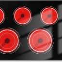 Electric Cooktop 36 Inch - 5 Burner Electric Stove Top with 8400W, 36 Inches Built-in(34.25"x19.3") Ceramic Stove with Dual Rings, Overheat Indicator, Knob Control, 220V - 240V Hard Wired