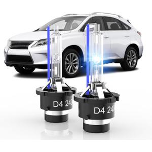 Fit for 2010-2015 RX350 RX450H ES350 GS350 2007-2017 LS460 D4S HID Xenon Headlight Bulbs, 350% Brightness, Low Beam Light Bulb, 8000K White Blue, Plug-N-Play, Pack of 2