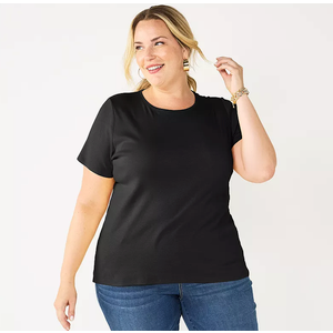 Plus Size Croft & Barrow® Essential Crewneck Top, Size XXL