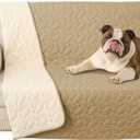 Ameritex Pet Bed Cover Dog Bed Blanket for Sofa and Furniture Waterproof New Pattern Design (52x82 Inch, Sand)