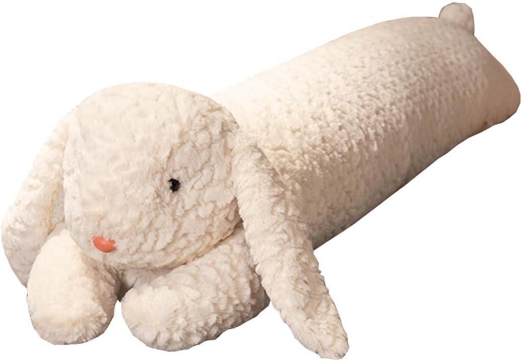 Rabbit Plush Pillow - 35 inch Rabbit Stuffed Animal - Birthday Christmas Valentine's Day Gift for Kids Boys Girls (White)
