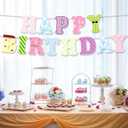 3 x Happy Birthday Banner Colorful Happy Birthday Sign