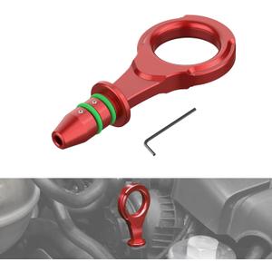 Bevinsee Oil Dipstick Handle Compatible with Audi A3 TT S3 Q3 for 1.8/2.0L EA888 Gen.3 Compatible with VW Golf 7 GTI for Passat 06K115611AB Aluminum Red