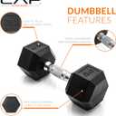 CAP Barbell Coated Dumbbell Weight | Multiple Options Pairs & Sets
