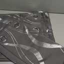 NICETOWN Grey Blackout Striped Pattern Curtains for Living Room 84 inch Long 2 Panels Set, Noise Reducing Thermal Insulated Wave Line Foil Print Bedroom Drapes for Patio Sliding Glass Door (52 x 84)