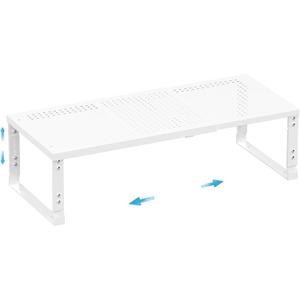 Expandable Spice Rack,Stackable Storage for Cabinet, Multi-Functional Kitchen Shelving,Height-Adjustable,Sustainable Organizer Solution(1Pack/White/Large) (LARGE:10.24"D x 16.54"W x 6.42"H)