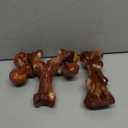 Dog Toys for Aggressive Chewers - 3 Pack Bacon Flavored Indestructible Dog Toy, Big Tough Chew Bone for Medium Large Breed 25-90lbs to Keep Them Busy, Happy Dog Gift (Brown)