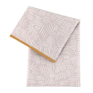 Bumkins Baby Splat Mat for Under High Chair, Babies Toddlers Eating Mess Mat, Waterproof Reusable Cloth for Arts and Crafts, Playtime Mat for Kids, Floors or Tables, Fabric 42inx42in, Desert Boho