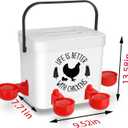 Tgeyd Chicken Waterer - Chicken Water Feeder with 4 Water Cups - Automatic Chicken Waterer No Waste - Poultry Waterer with 2 Gallon for Chickens Ducks and Goose