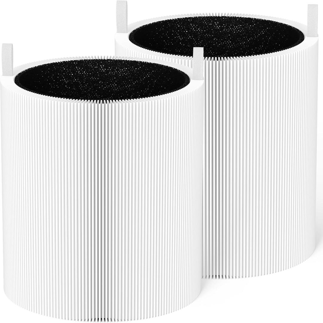 2 Packs 511 Replacement Filters Compatible with Blueair Blue Pure 511, 2 Stages Filter of premium filter and Activated Carbon