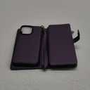 TwoHead Wallet Case Compatible with iPhone 16 pro max,Detachable Magnetic Phone Case,PU Leather All-Round Protective Cover Wallet with Card Holder/Change Pocket,6.9 in,Deep Purple