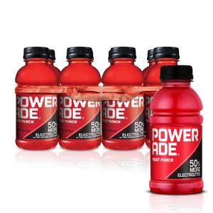 3 x POWERADE Fruit Punch Bottles, 12 fl oz, 8 Pack (EXP 06/15/26)
