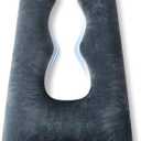 Car Pillow for Kids, Travel Pillow with Adjustable Strap, U-Shaped Pillow for Adults and Children to Support Head and Body Road Trip Essentials (Gray)