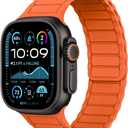 THWALK Magnetic Link Solo Loop Sport Silicone Bands Compatible with Apple Watch Ultra 3/2/1 49mm, Series 11/10 46/42mm, 9/8/7 45/41mm, SE 6/5/4 44/40mm, 3/2/1 42/38mm for Women Men