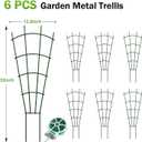 6-Pack Metal Trellis for Potted Plants, 32" Heavy Duty Garden Trellis for Climbing Plants, Rustproof Powder Coated Indoor/Outdoor Trellis for Climbing Vines, Flowers, Houseplants
