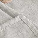 YoungsTex Light Grey Linen Curtains 84 Inch Length for Living Room, Textured Semi Sheer Window Drapes with Bronze Grommet Light Filtering for Bedroom Dining, 2 Panels, 52 X 84 Inch