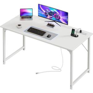 PRAISUN 47 X 20 Inch Computer Desk, Power Outlets, USB-C, White
Office Desk with 4 AC Outlets, USB & USB-C, Sturdy Metal Frame, Spacious Desktop for Work, Writing, Study & Gaming