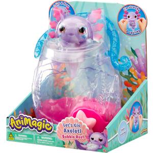 Animagic Let's Glo Axolotl Bubble Reef| Squishy Water Toy Floats and Glows | Ages 4+
