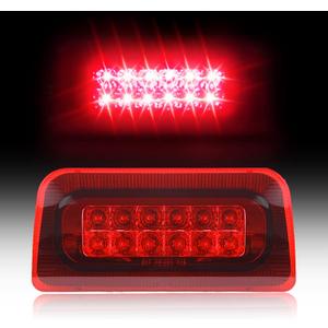 BASIKER Third Brake Light fit for 1994-2004 Chevy s10 S-10 GMC Sonoma Regular Cab or Crew Cab 3rd Tail Lights Red Housing Red light
