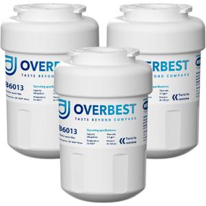 Overbest OB6013 Refrigerator Water Filter, Replacement for GE® MWF®, 3 Pack | Replacement for Smartwater® MWFP, MWFA, GWF, HDX FMG-1, WFC1201, GSE25GSHECSS, Kenmore® 9991, RWF1060