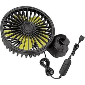 Riloer 12V Powered Car Fan, 90 Rotation 3 Speed Quiet, Portable Vehicle Cooling Fan Universal Serial Bus Powered Compatible with Cars, SUVs, RVs 1 PC Riloer 12V Powered Car Fan, 90 Rotation 3 Speed Quiet, Portable Vehicle Cooling Fan Universal Serial Bus Powered Compatible with Cars, SUVs, RVs 1 PC