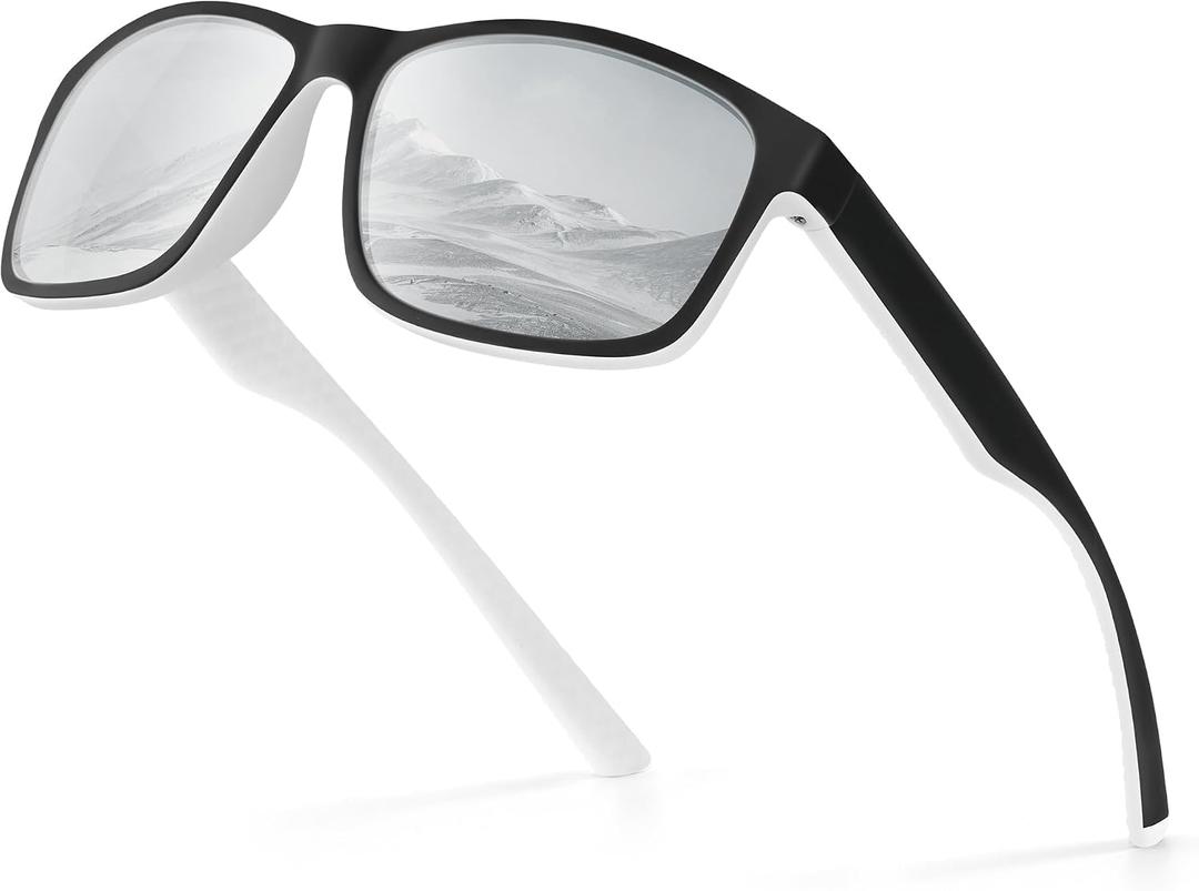 Polarized Sunglasses for Men Women, Lightweight Square Mens Sunglasses UV Protection for Driving Fishing Golf
