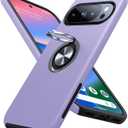 JAME for Google Pixel 10 Case/Pixel 10 Pro Case, Slim Fit Military Grade Shockproof Cover with Metal Ring Holder Stand Kickstand Protective Phone Case for Google Pixel 10/10 Pro 6.3", Purple
