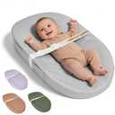 Baby Changing Pad, Waterproof Vegan Leather Wipeable Diaper Changing Pad with Safety Strap Non-Slip Changing Mat for Dresser & Table
