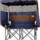 Bolosy Double Camping Chair with Canopy Outdoor Loveseat with Shade