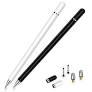 Capacitive Stylus Pen (2 Pack,2 in 1 Precision Series), Fibre Tips Universal Touch Screens Stylist, Fine Point Disc Touchscreen Pencil Compatible for iPhone/iPad/Android/Tablet